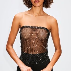 Saint Laurent Swarovski Crystal Top